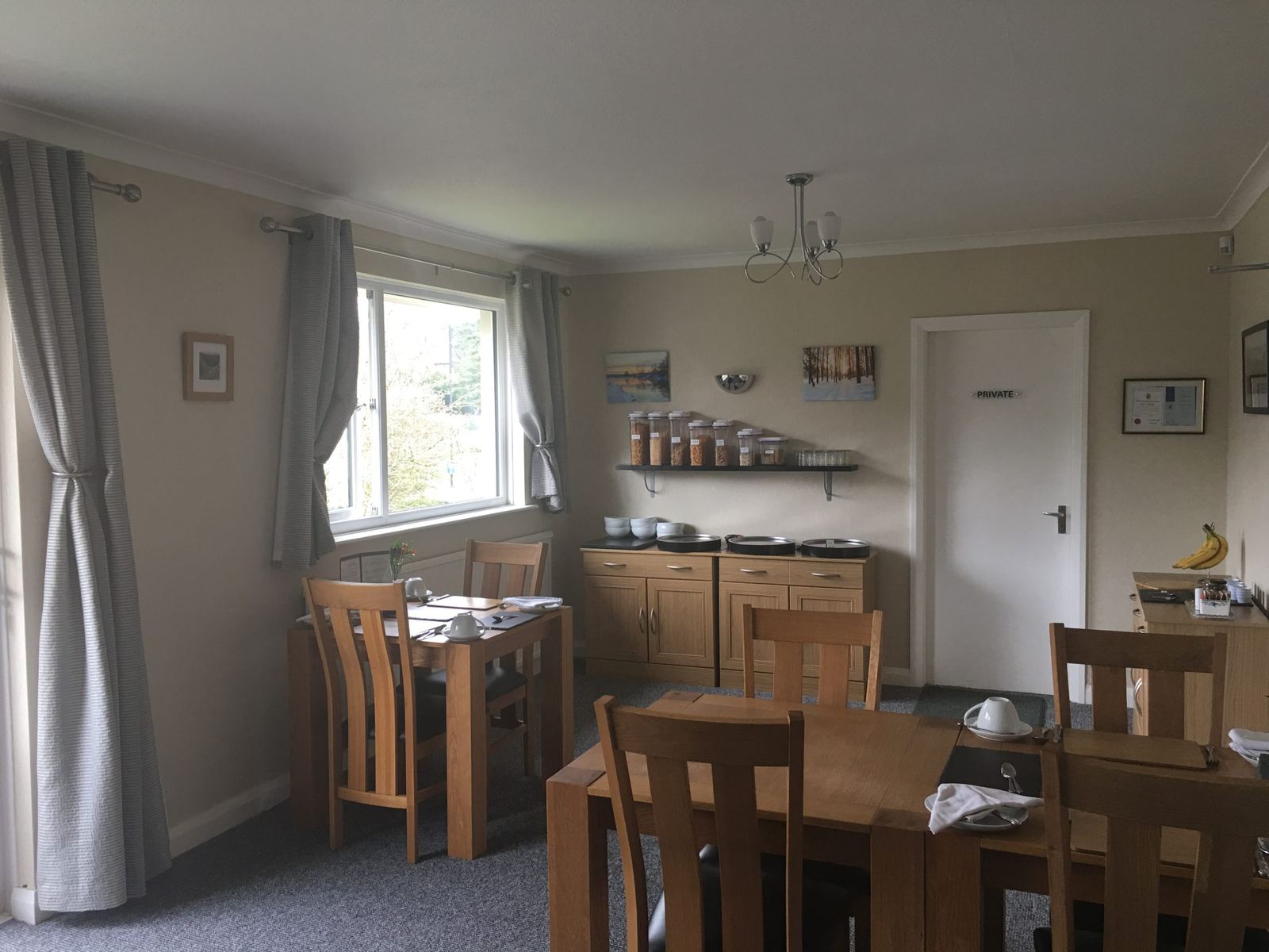 The dining room